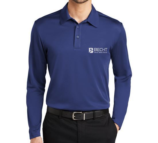 Picture of Port Authority® Silk Touch™ Performance Long Sleeve Polo (Royal Blue)