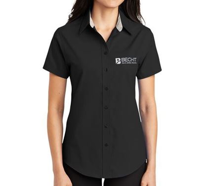 Picture of Port Authority® Ladies Short Sleeve Easy Care Shirt (Black)
